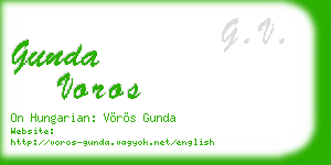 gunda voros business card